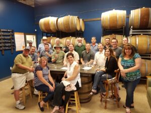 Tuscan lodge members & friends out for a beer tasting