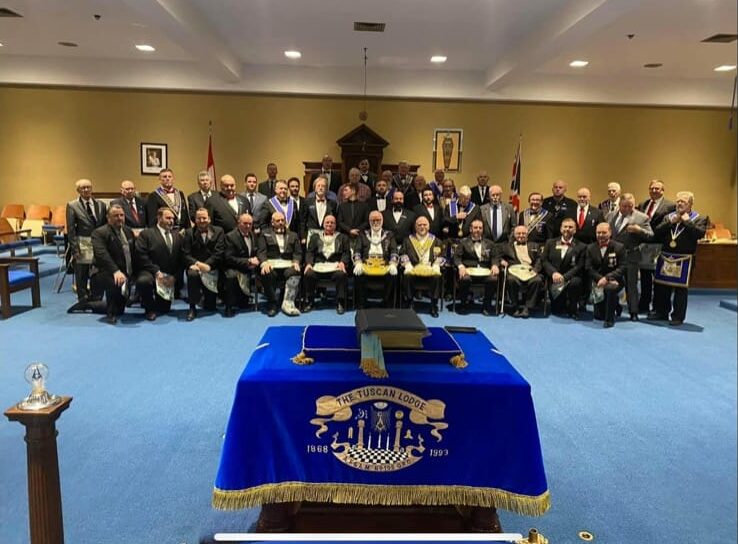 Tuscan Lodge 195 - Members & visitors at amalgamation